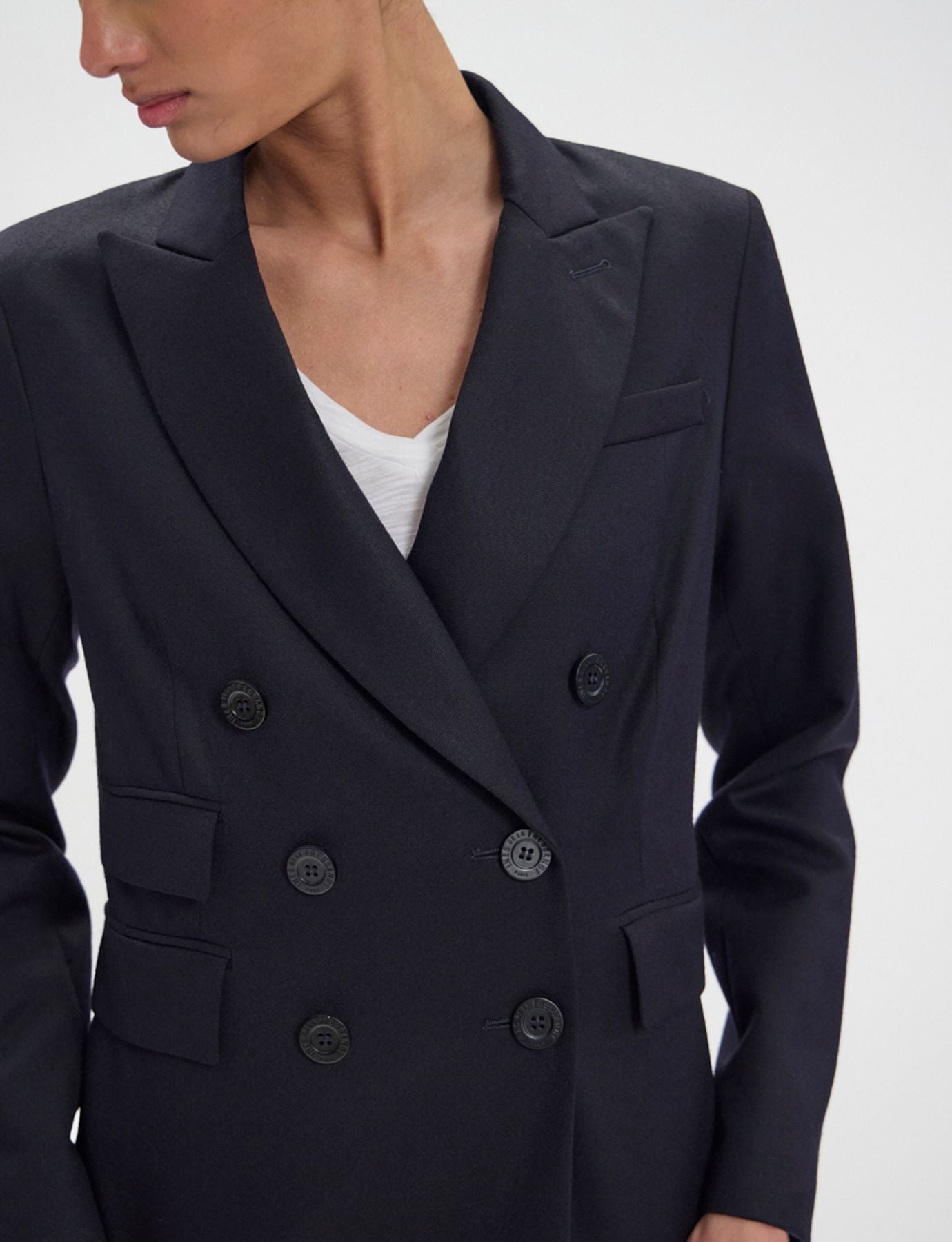 Maurice navy blue wool jacket