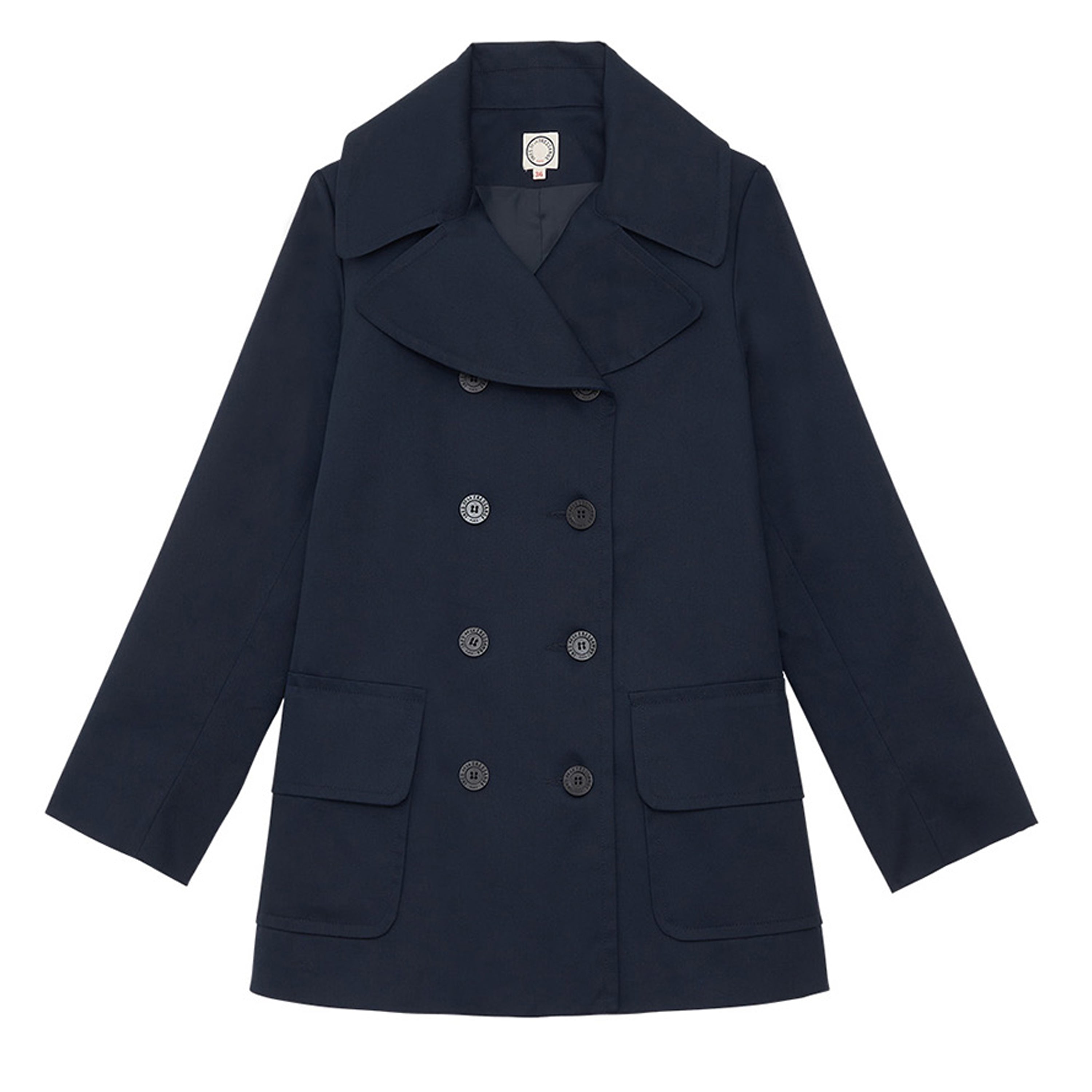 Lightweight navy blue Seraphine pea jacket