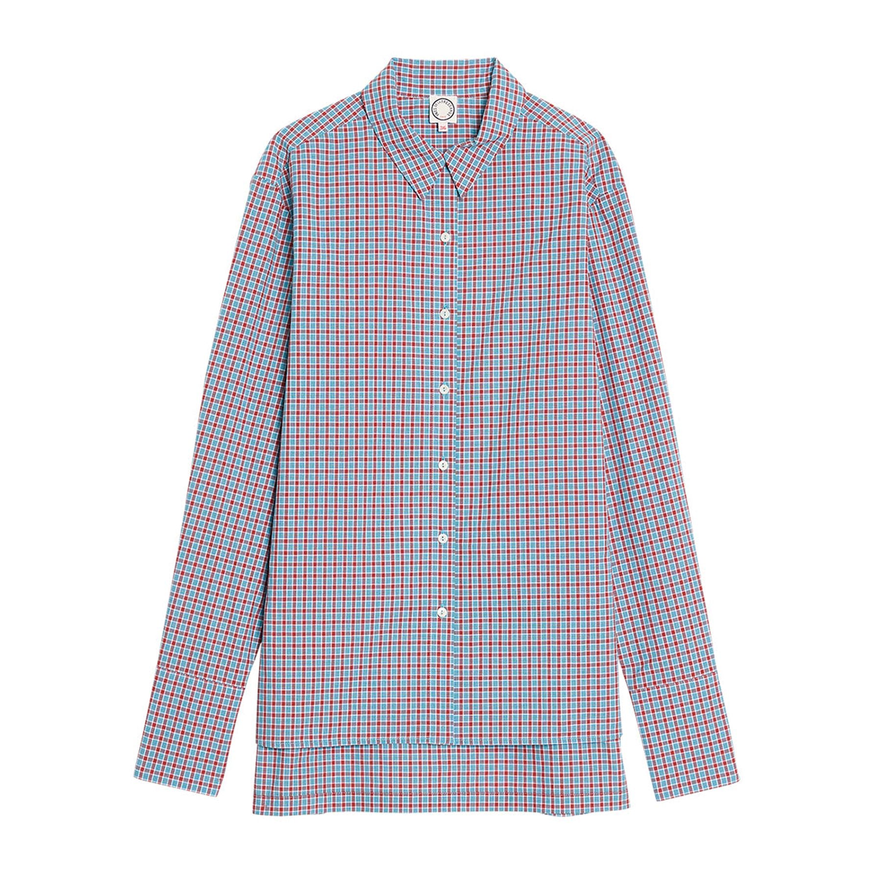 Falco turquoise check shirt