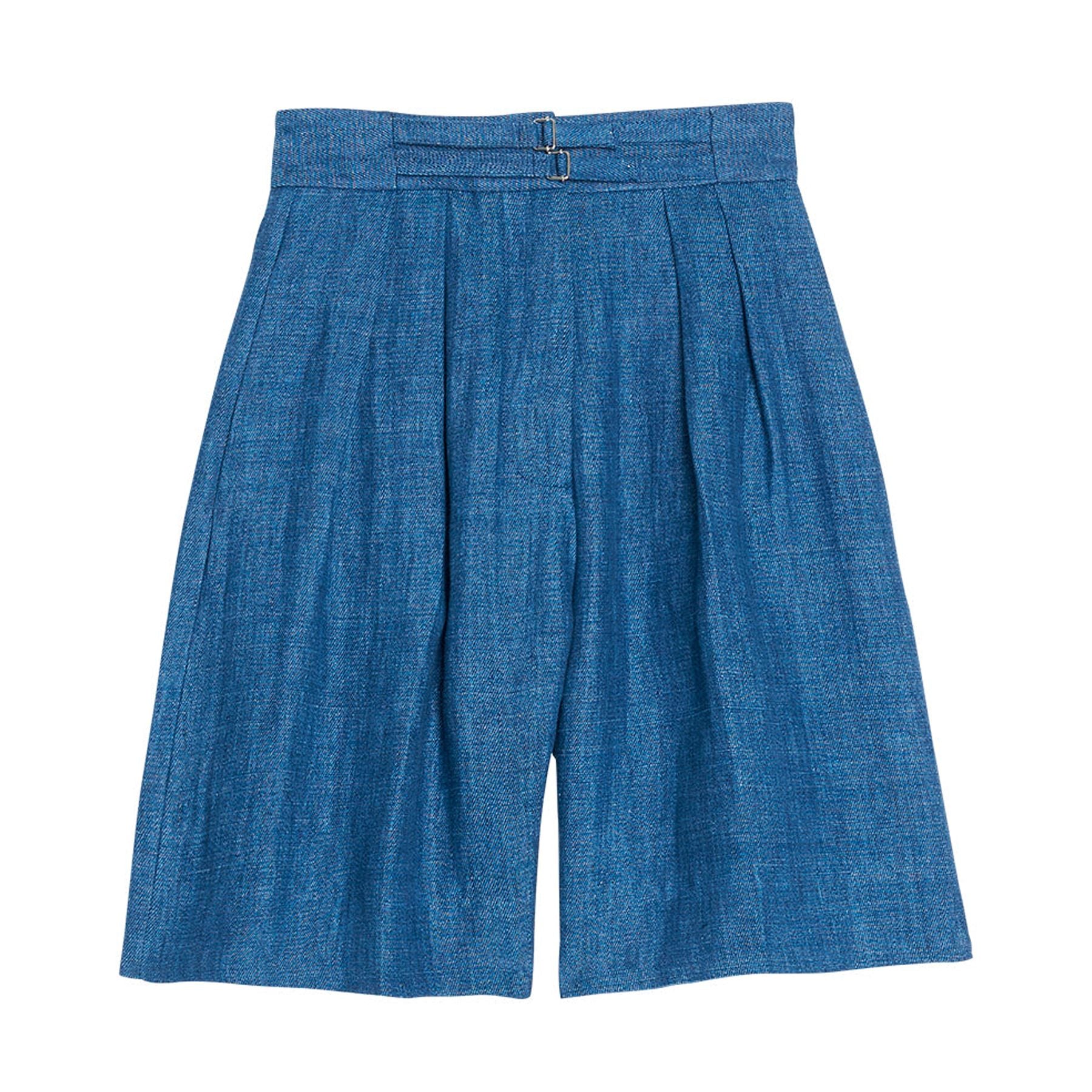 Prune blue denim shorts
