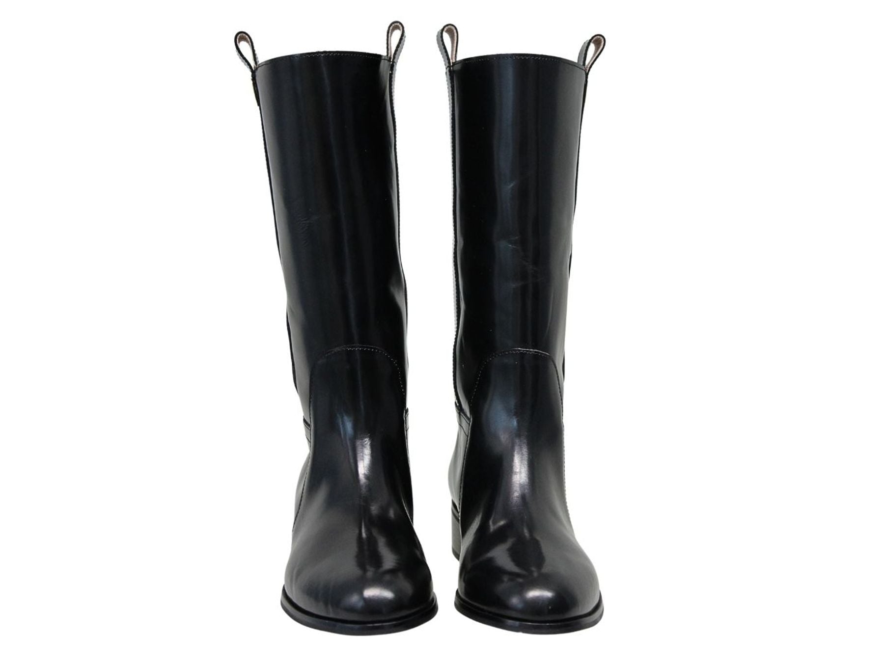 Botas Lana negras de piel lisa