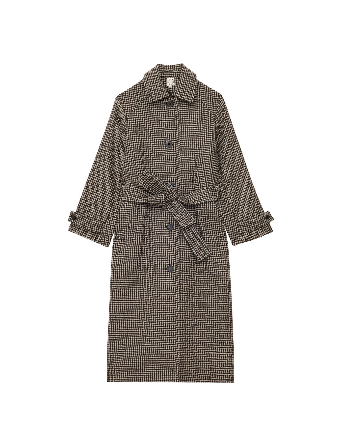 Esmé coat in houndstooth wool-blend