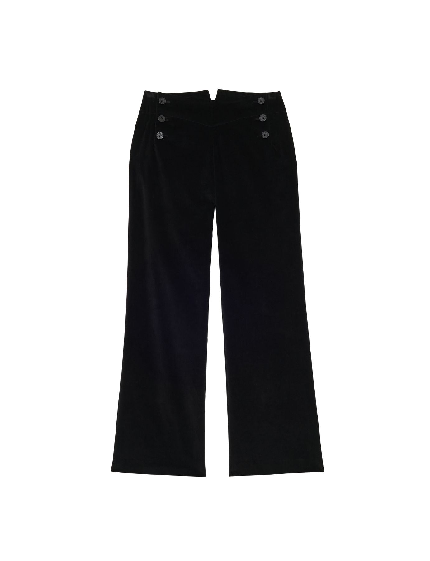 Gabriel trousers in smooth black velvet