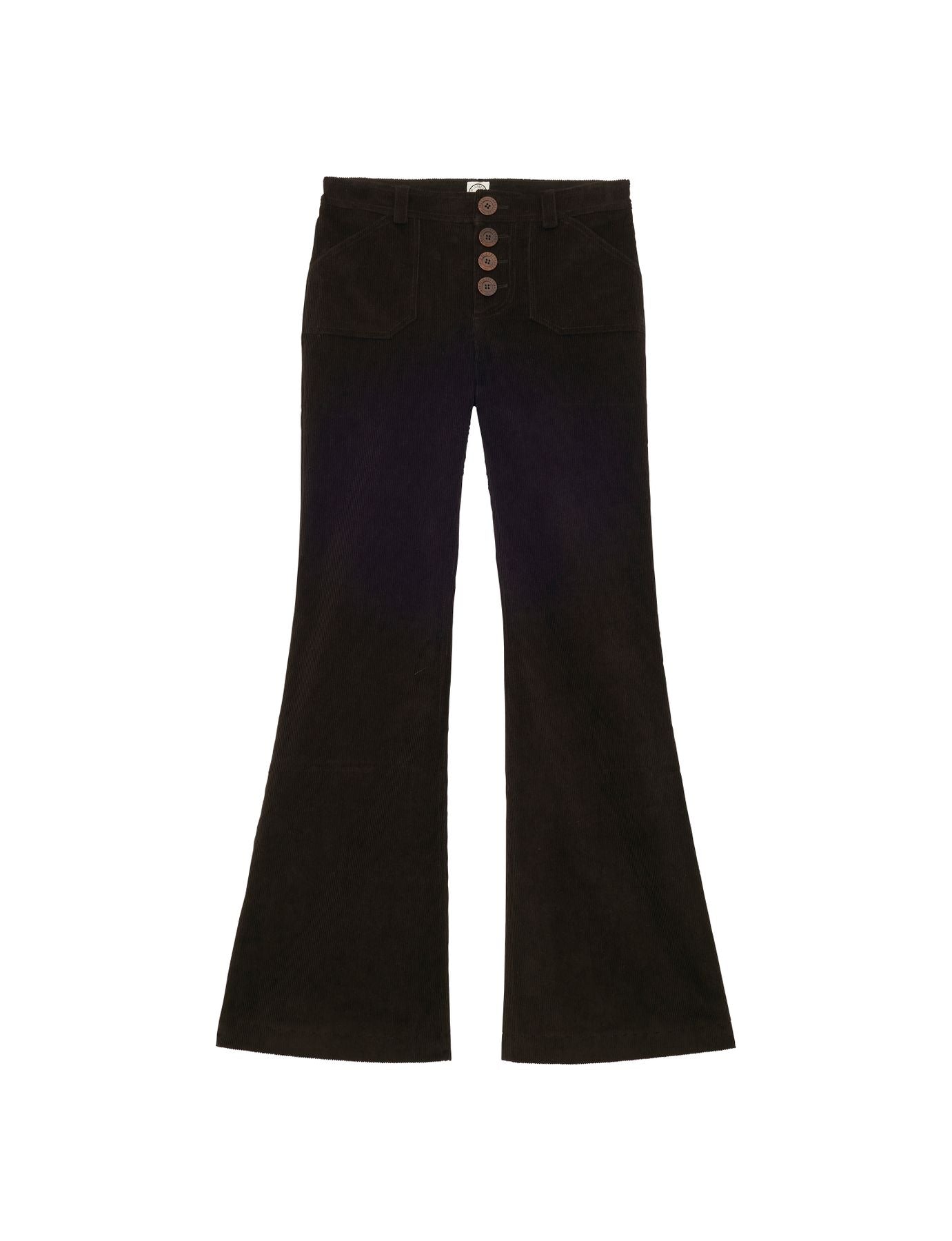 Charlotte trousers in brown milleraies velvet
