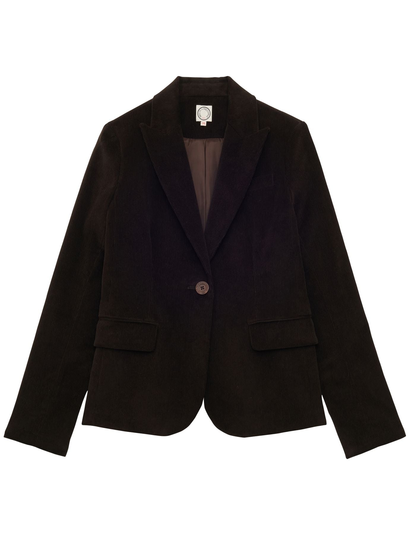 Nicoletta jacket in brown milleraies velvet