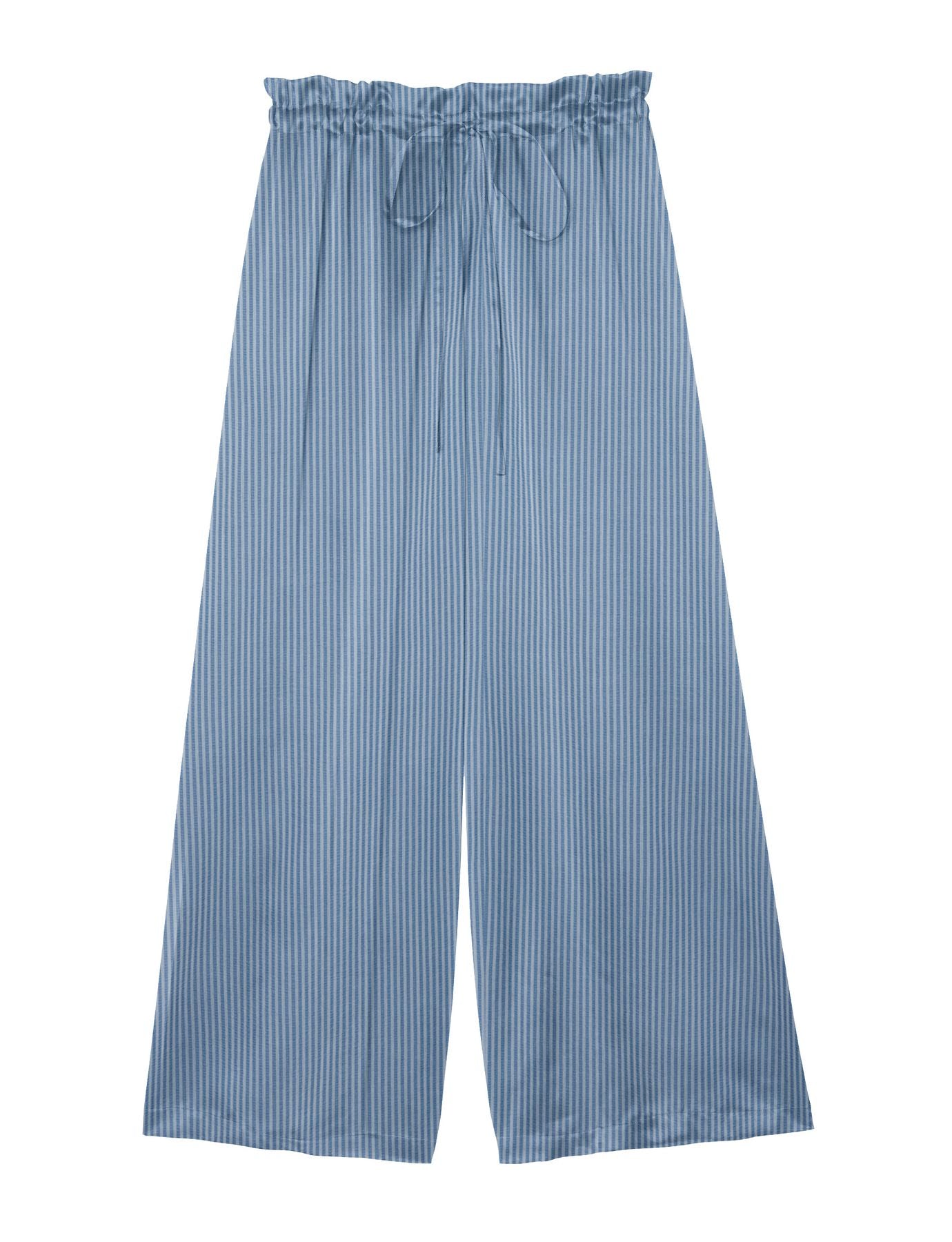 Pantalon large Kurt en coton bleu