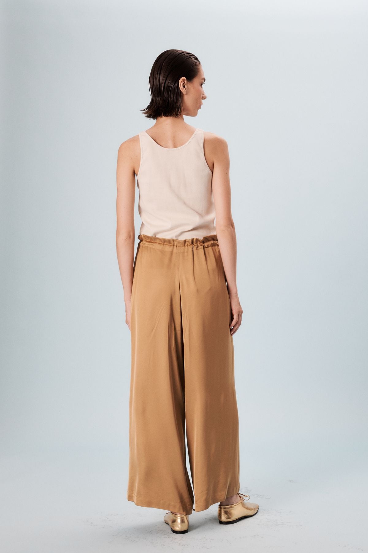 Pantalon large Kurt  camel