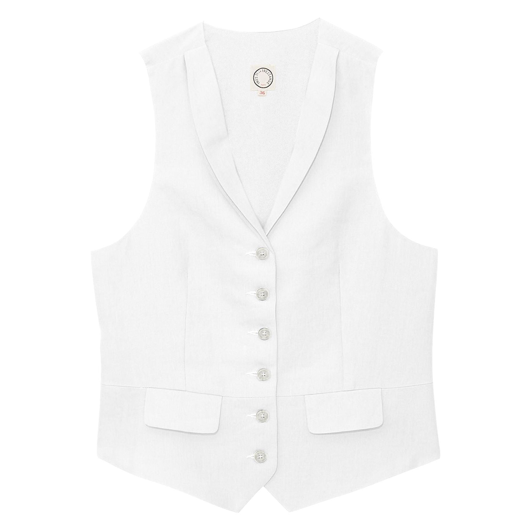 Robinson waistcoat in white linen