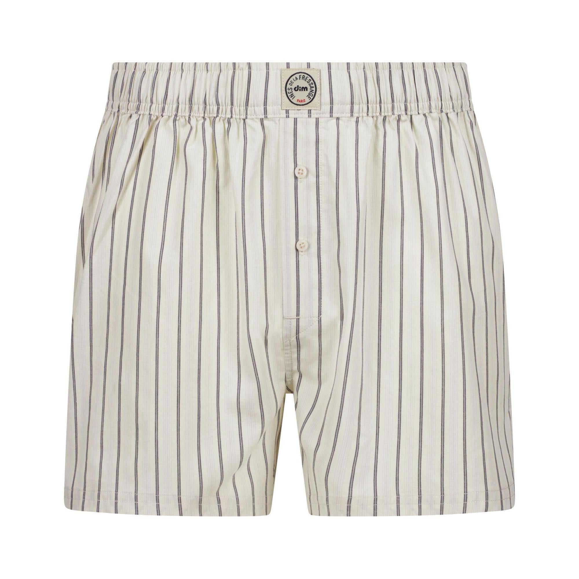 Short en popeline rayée gris DIM x Ines de la Fressange