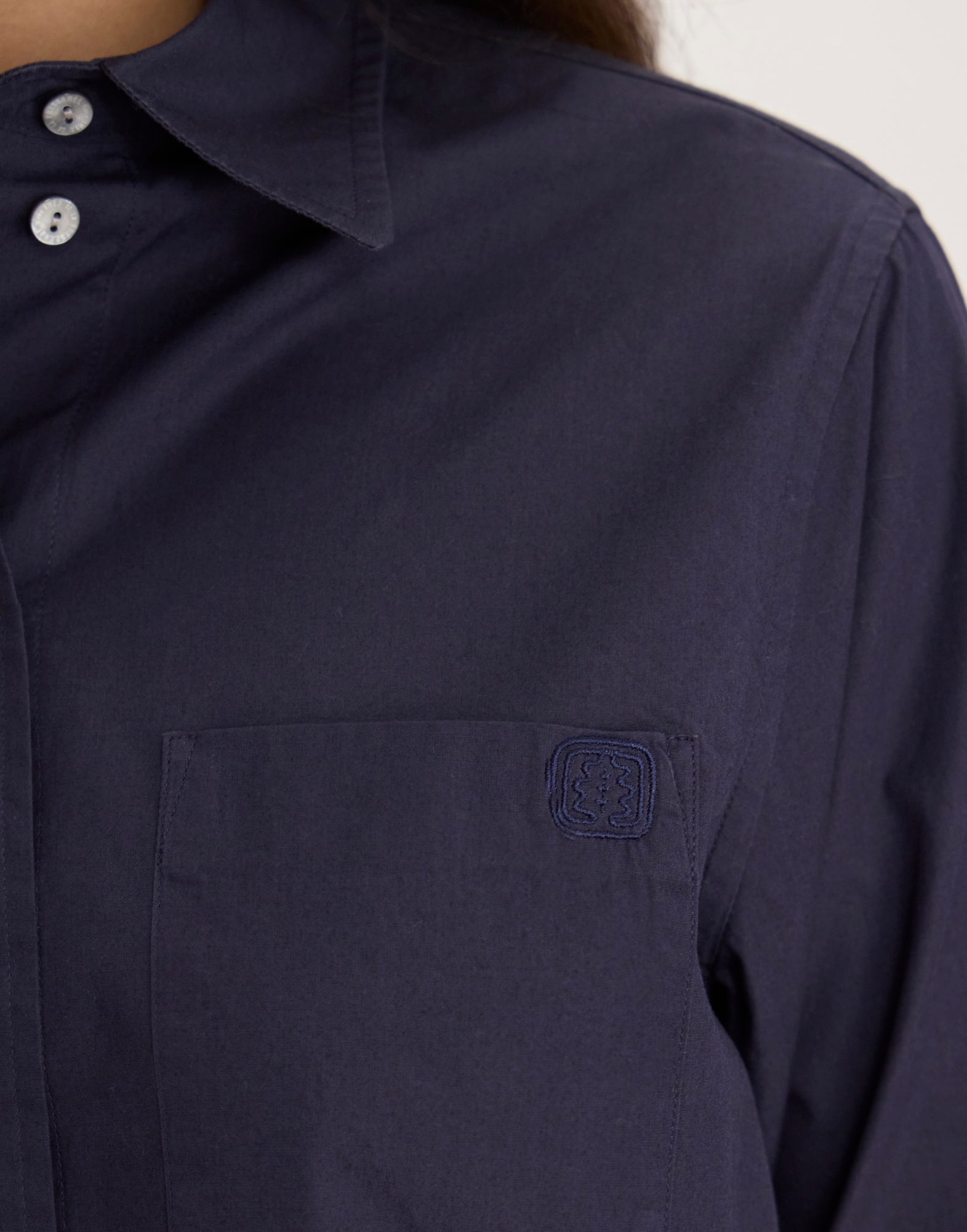 Maureen navy cotton shirt