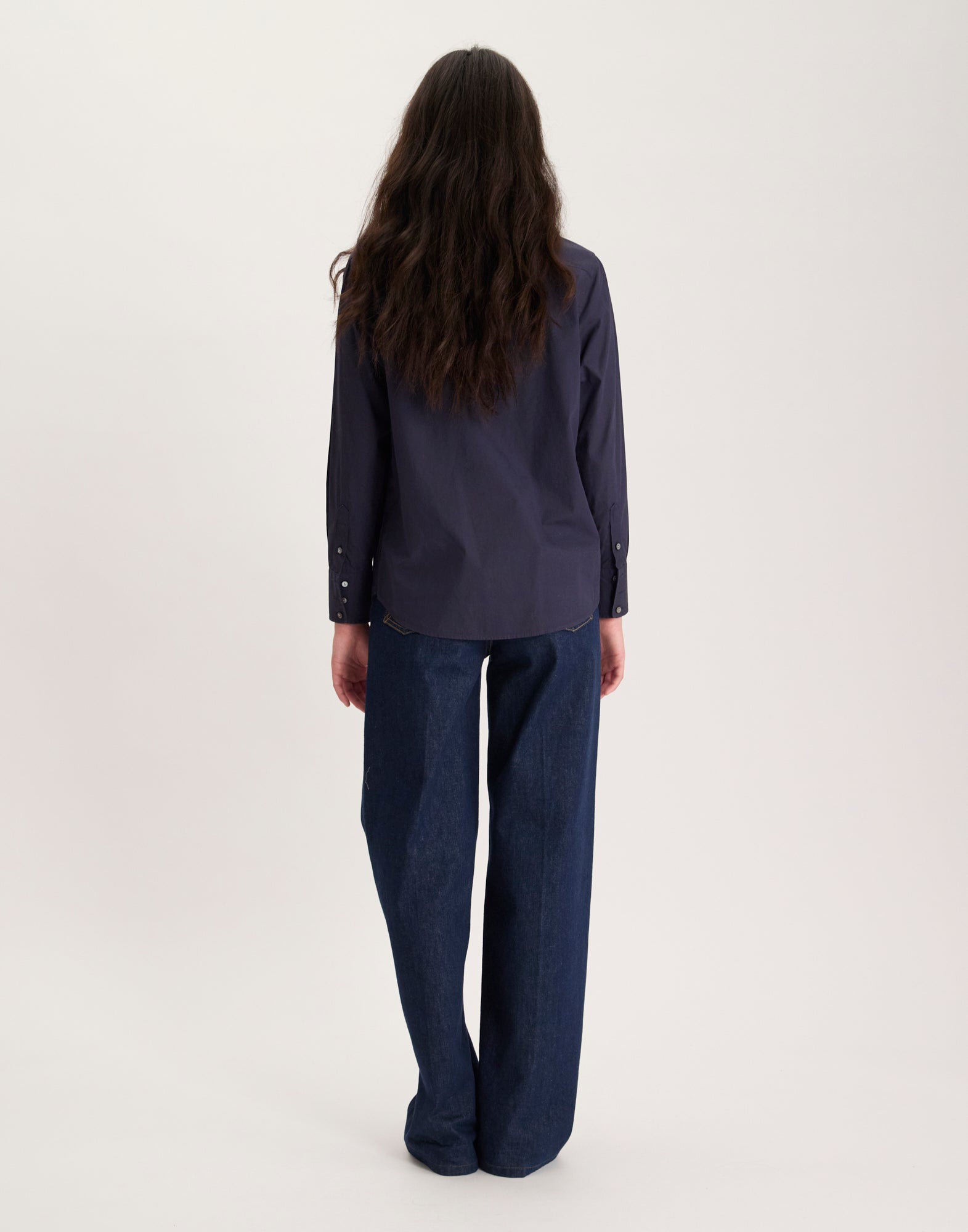 Maureen navy cotton shirt