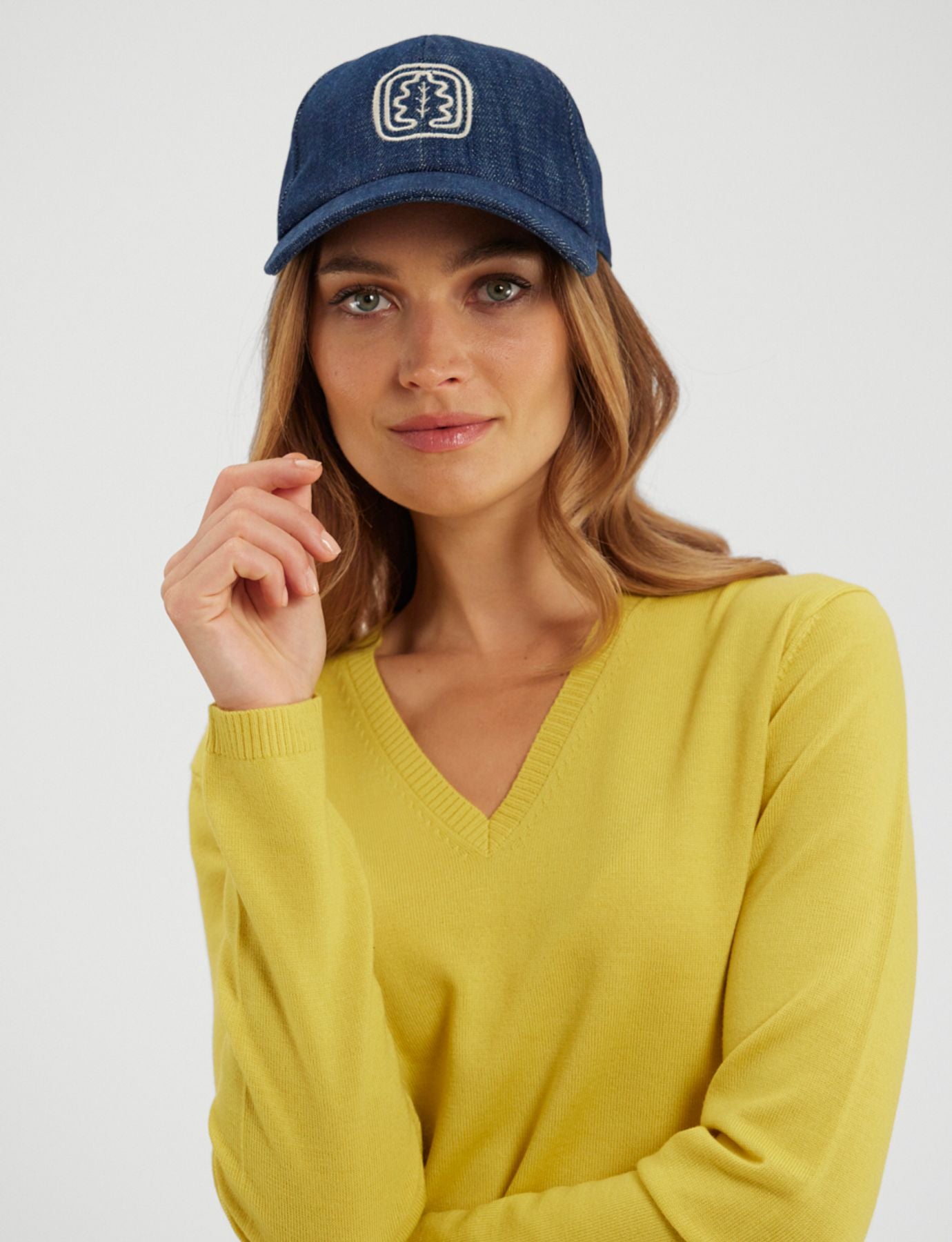 Cappello Roma in denim blu