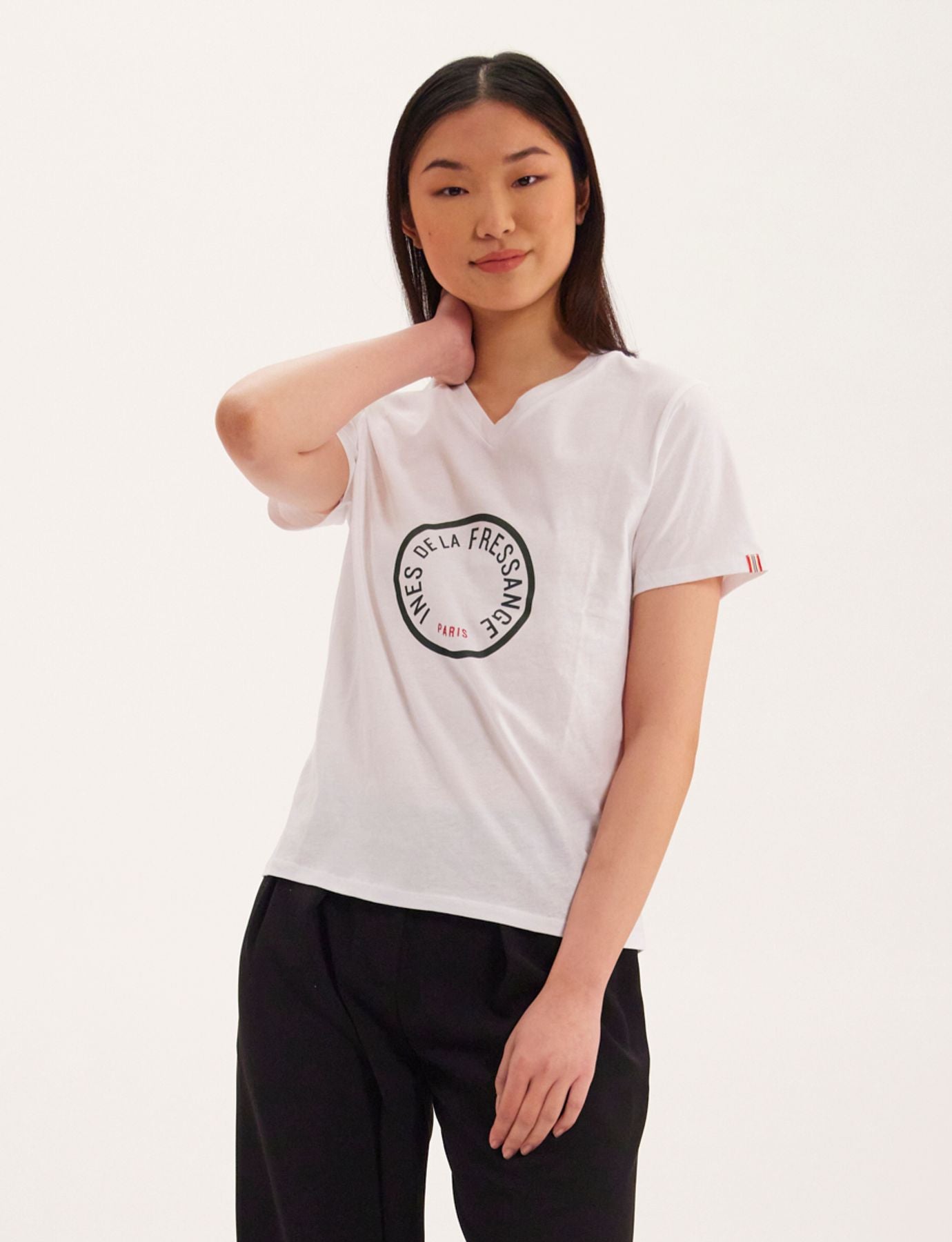 Aurore V-neck T-shirt khaki