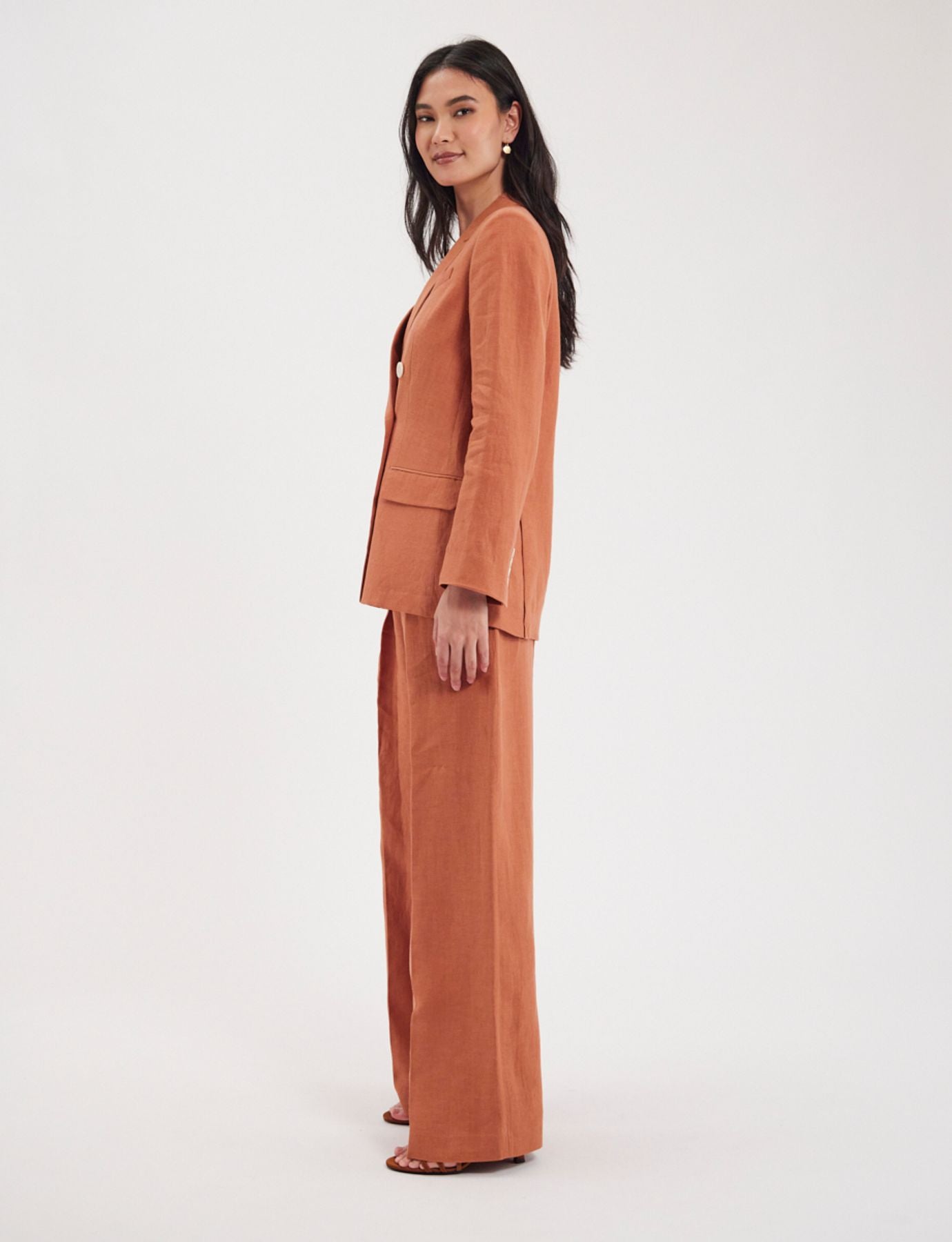 Ezio jacket caramel linen