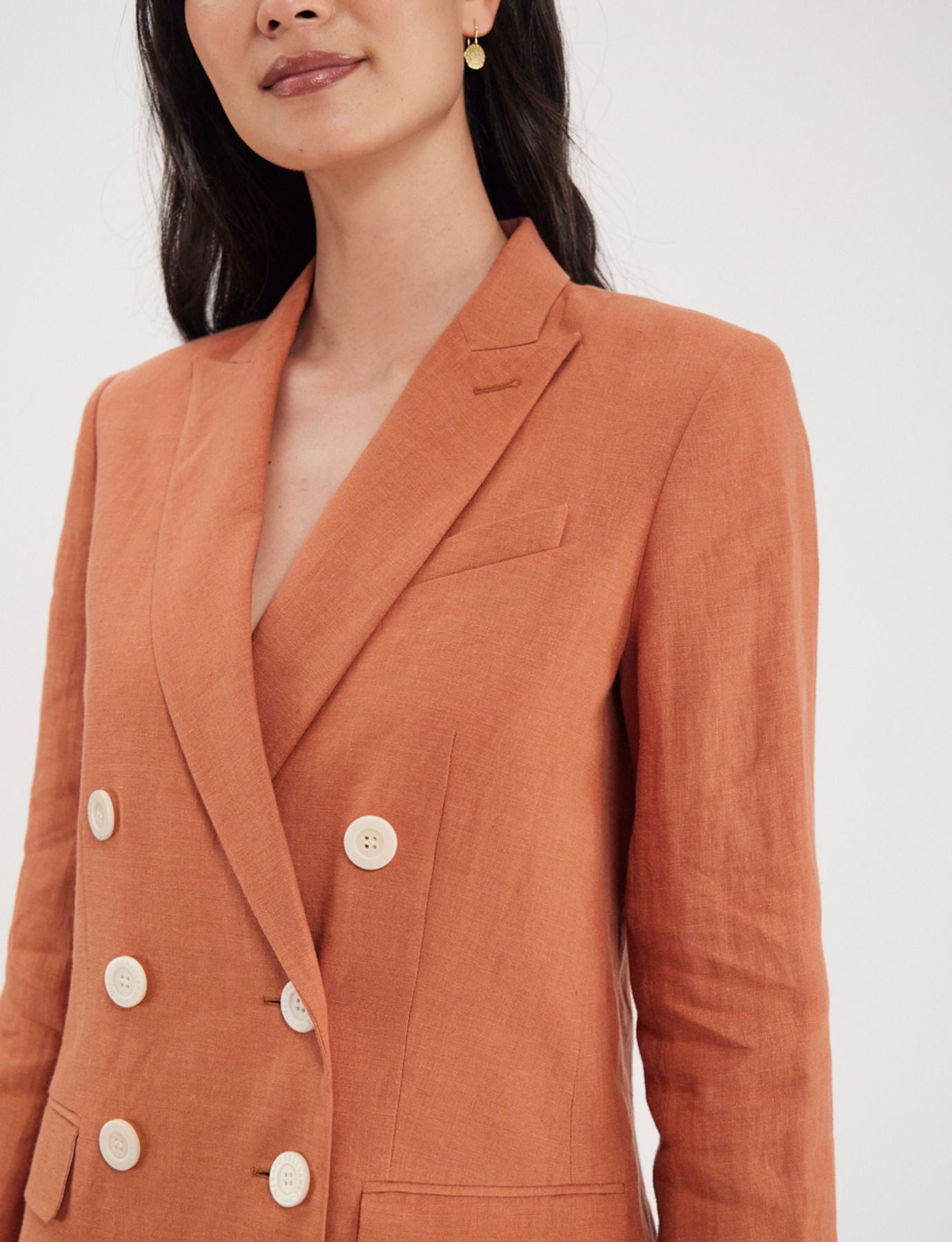 Ezio jacket caramel linen