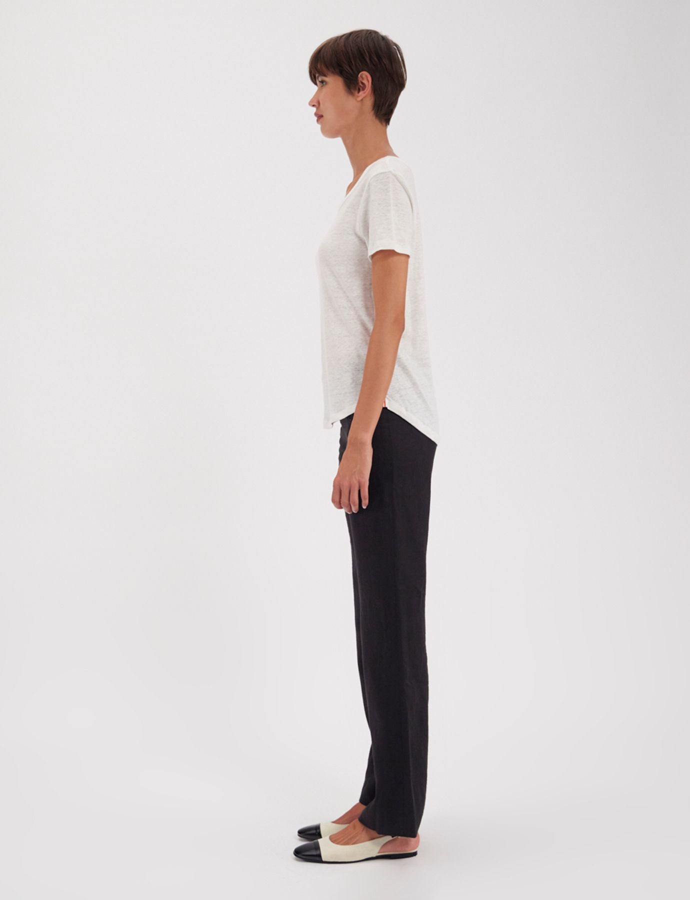 Lison ecru linen tee shirt