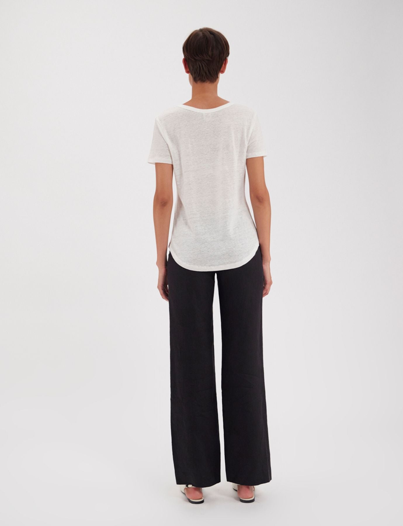 Lison ecru linen tee shirt