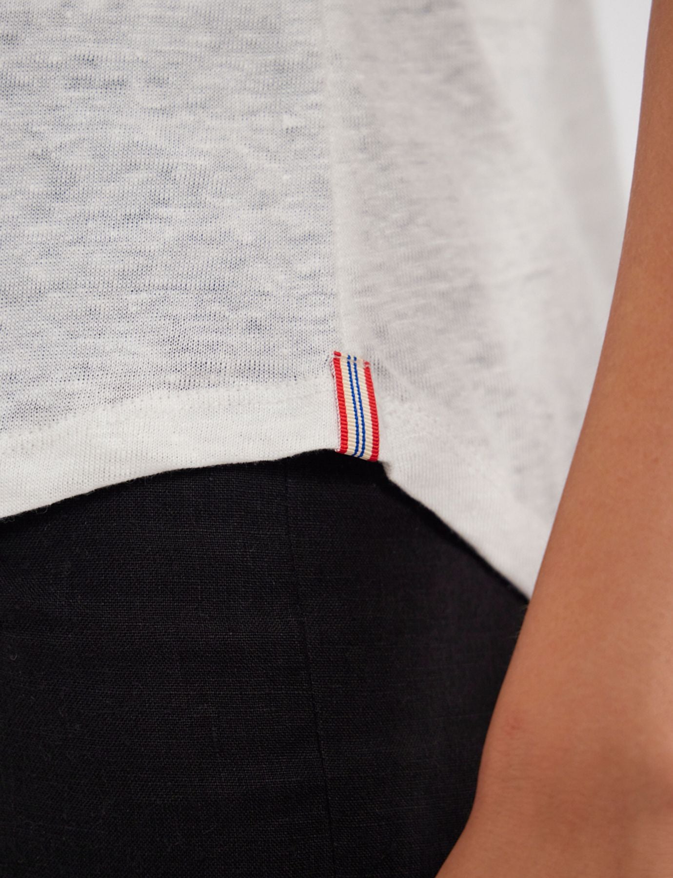 Lison ecru linen tee shirt