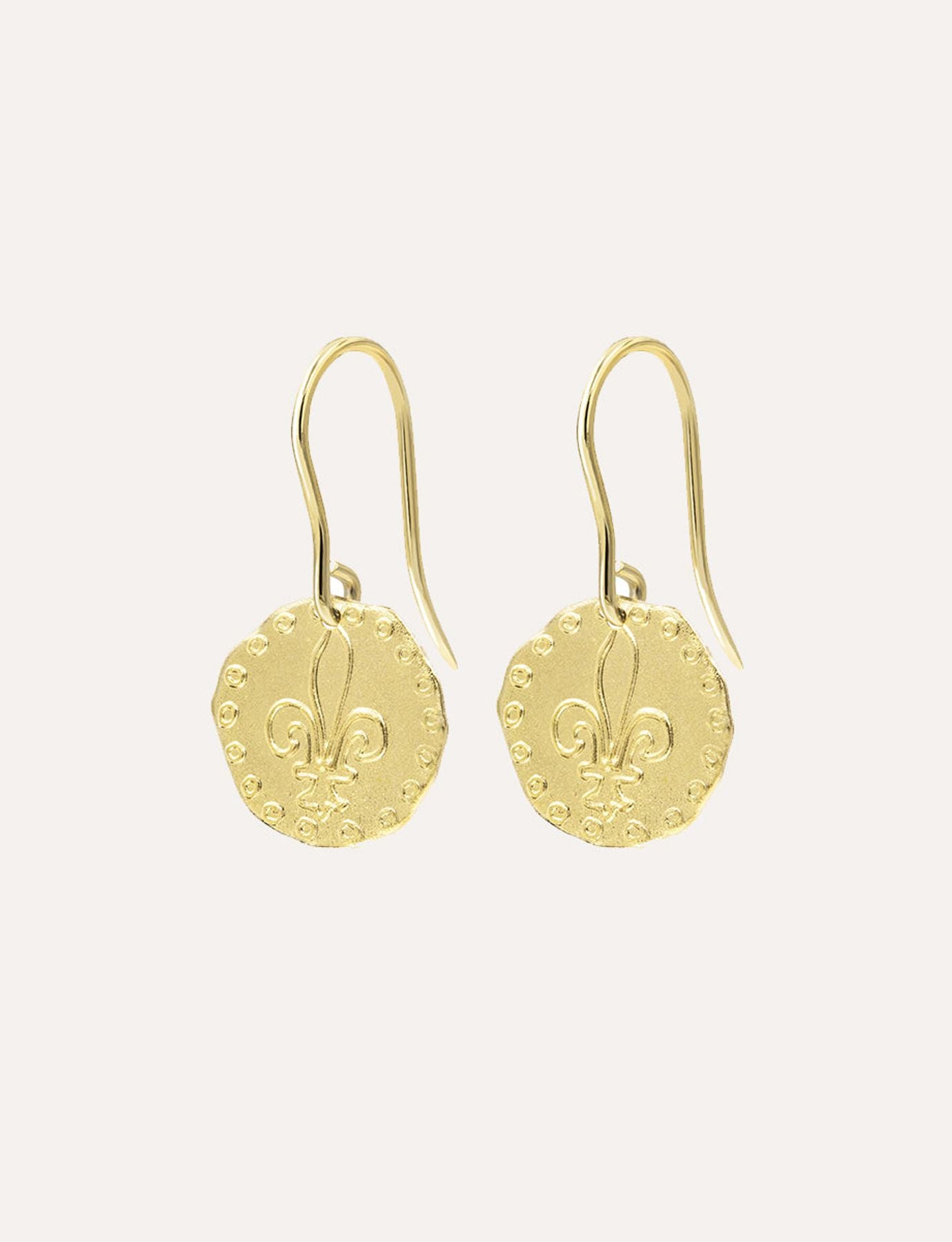 Orecchini con giglio di Lutetia placcati oro