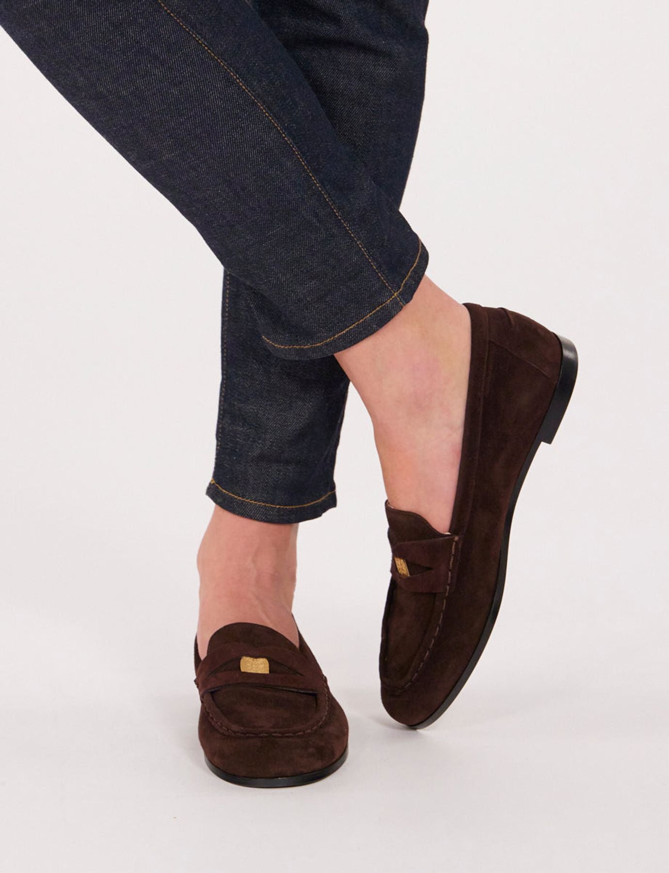 moccasin-en-daim-marron