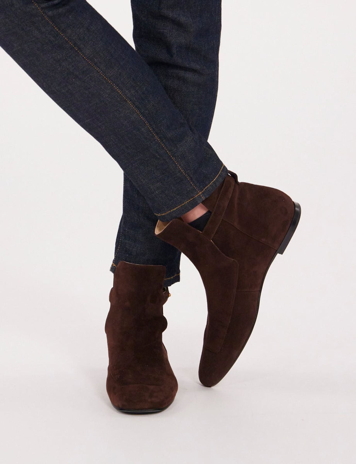 suede-brown booties