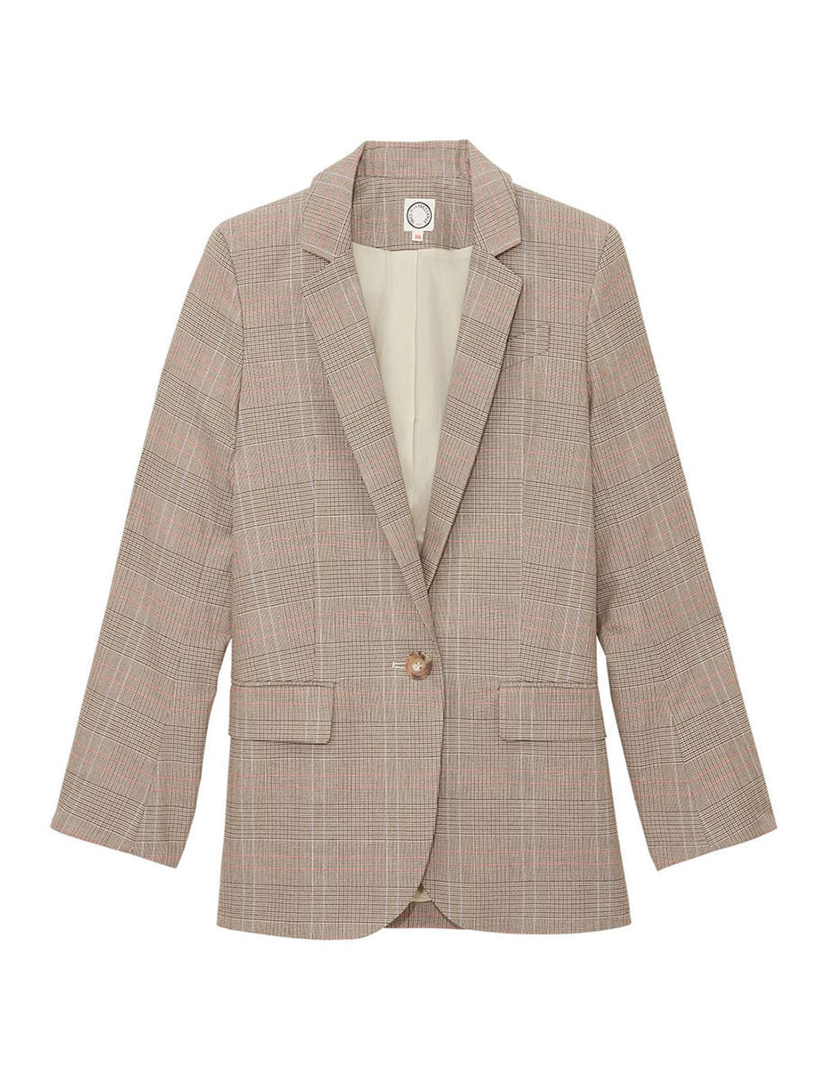 Bruna checked cotton jacket