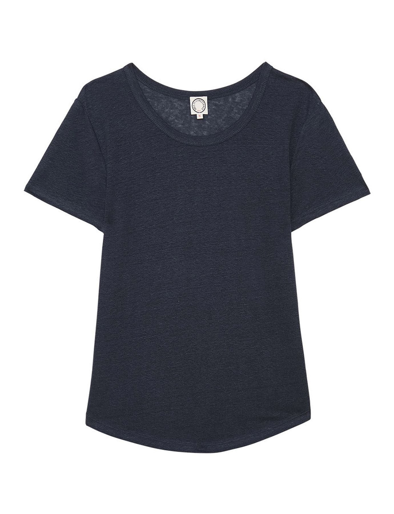 t-shirt-lison-in-linen-navy-blue