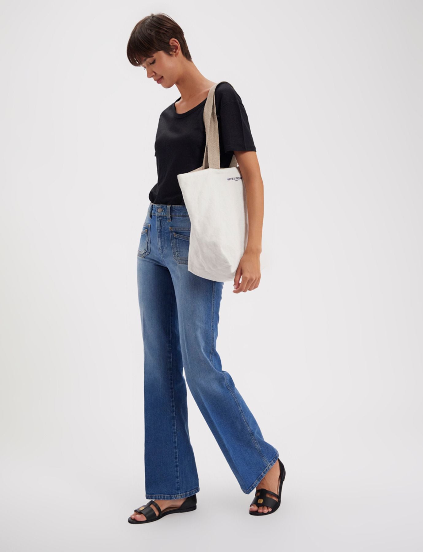 Shopping bag Lila ecru