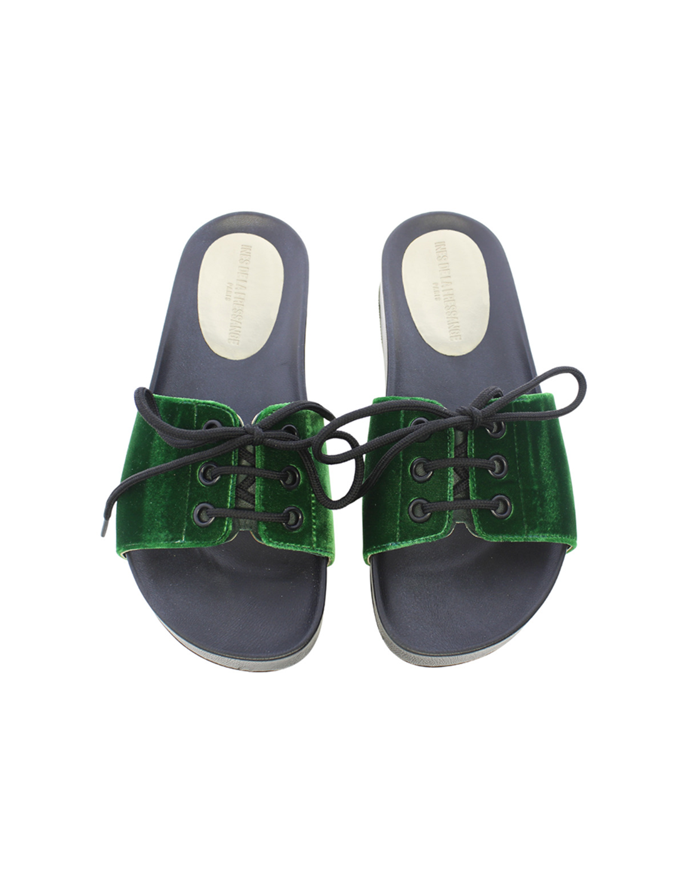 mule-a-lacets-green