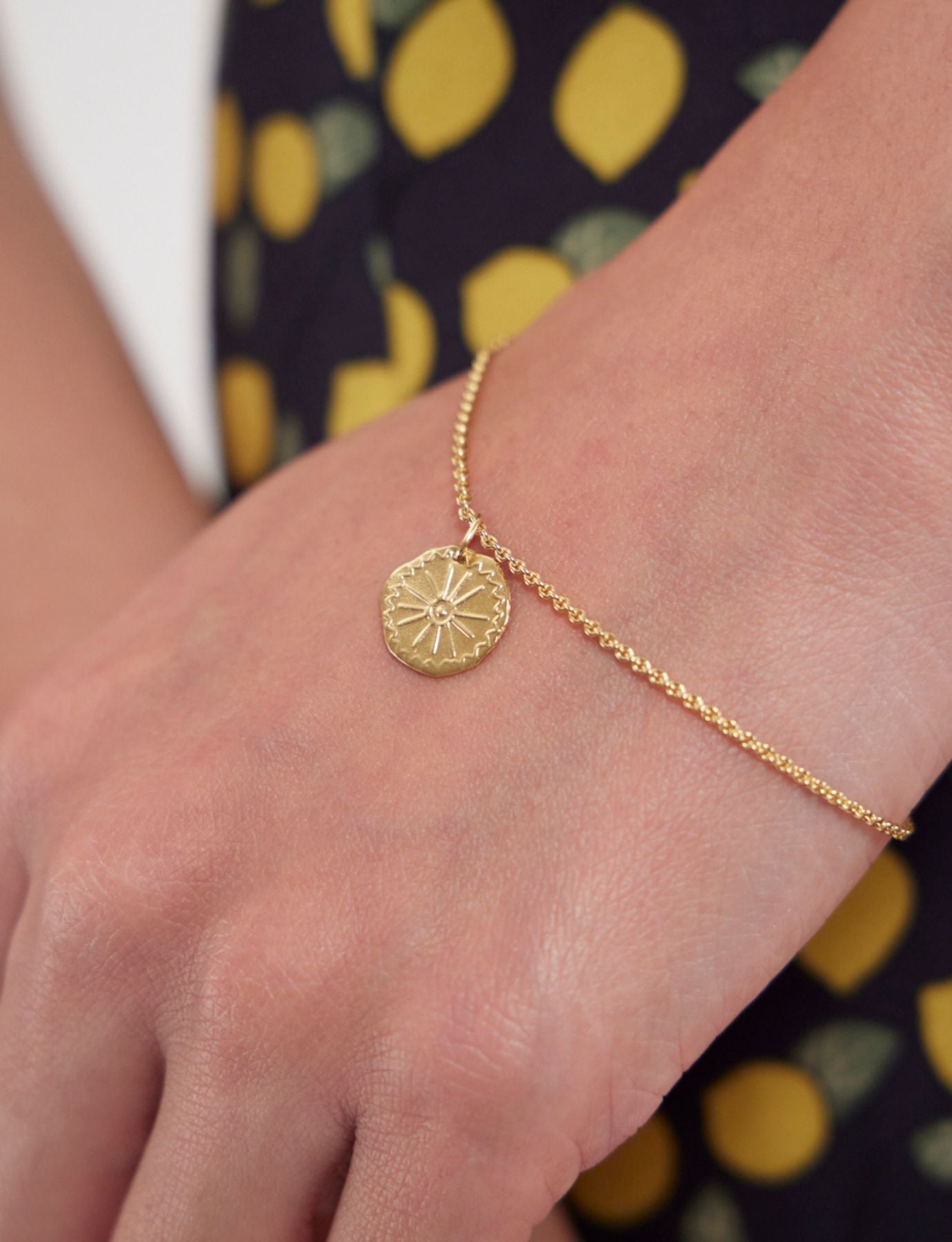 Lutece sun bracelet, gold-plated