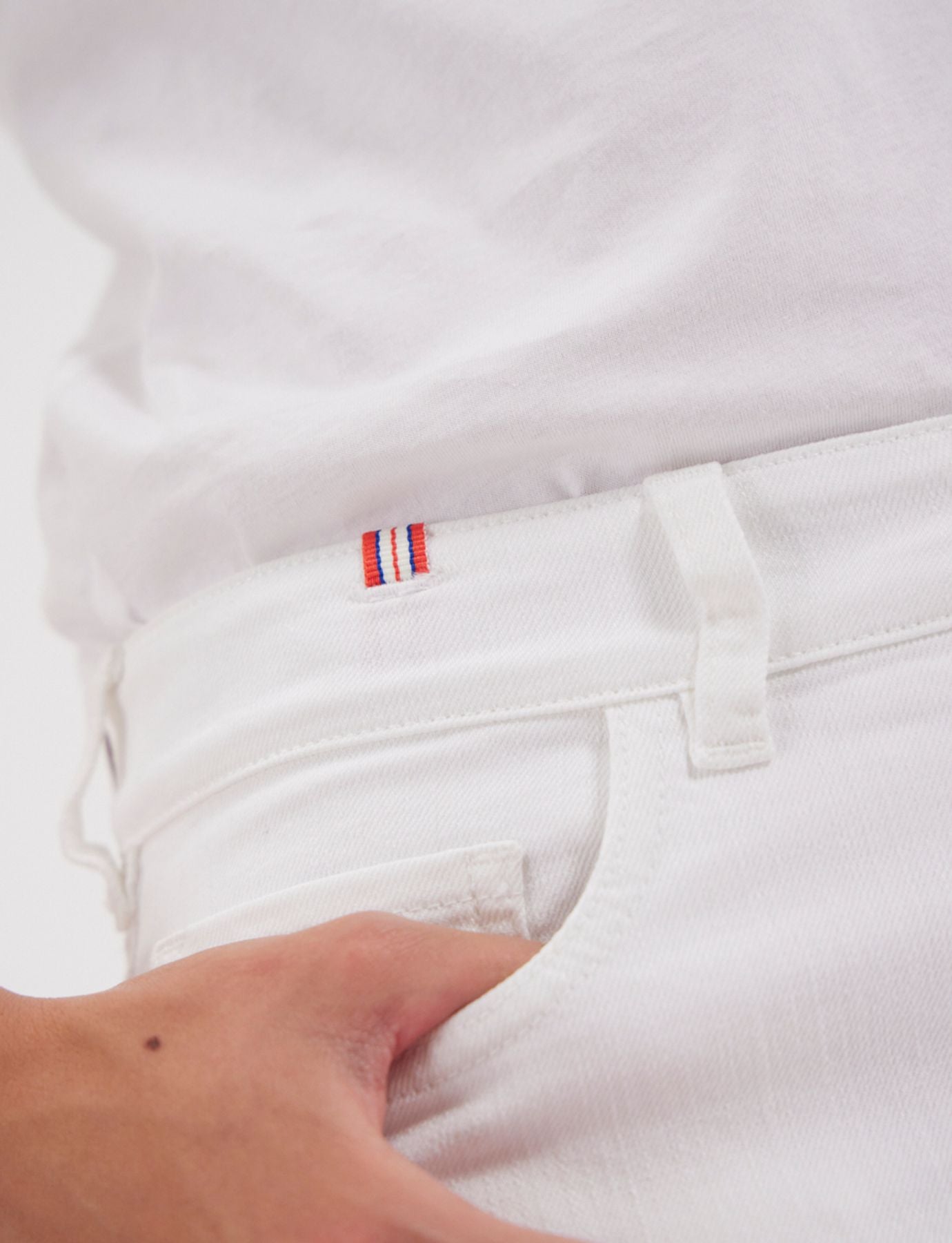 Bamboo slim fit white cotton jeans x Notify