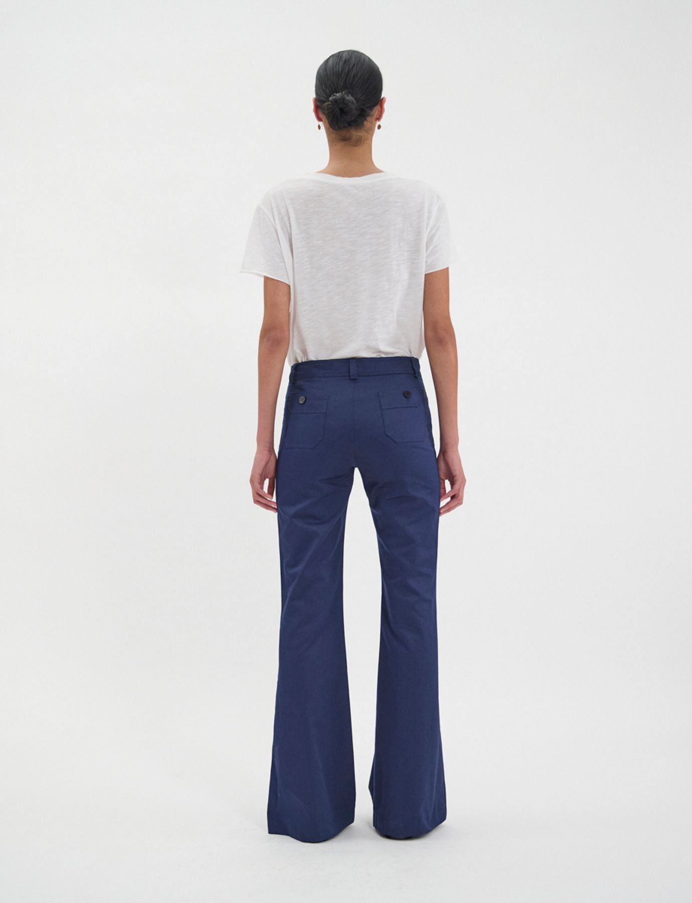 Pantalón Charlotte de algodón azul marino