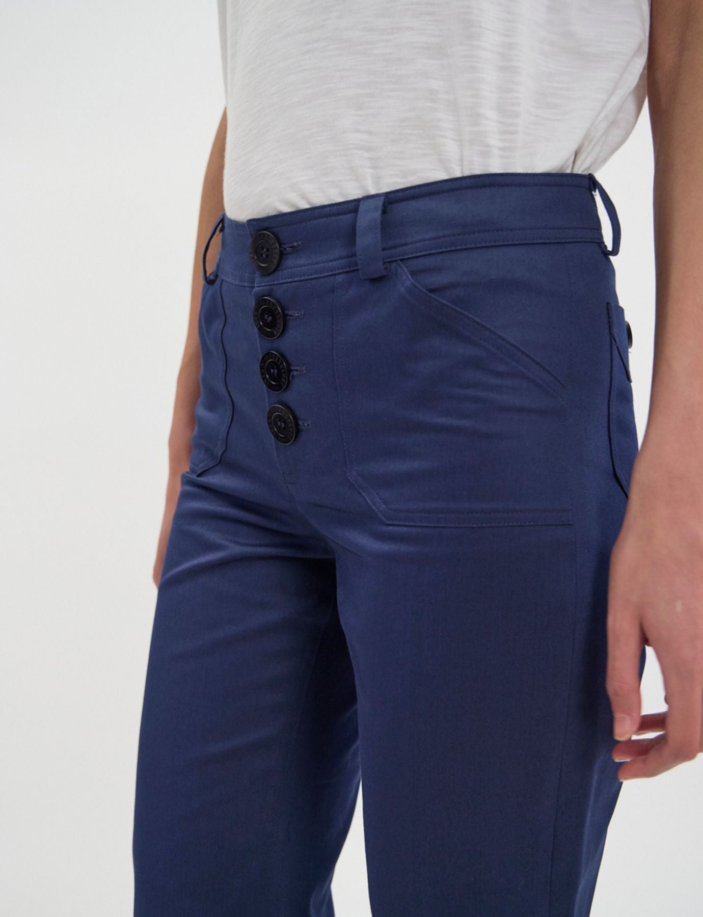 Pantalón Charlotte de algodón azul marino