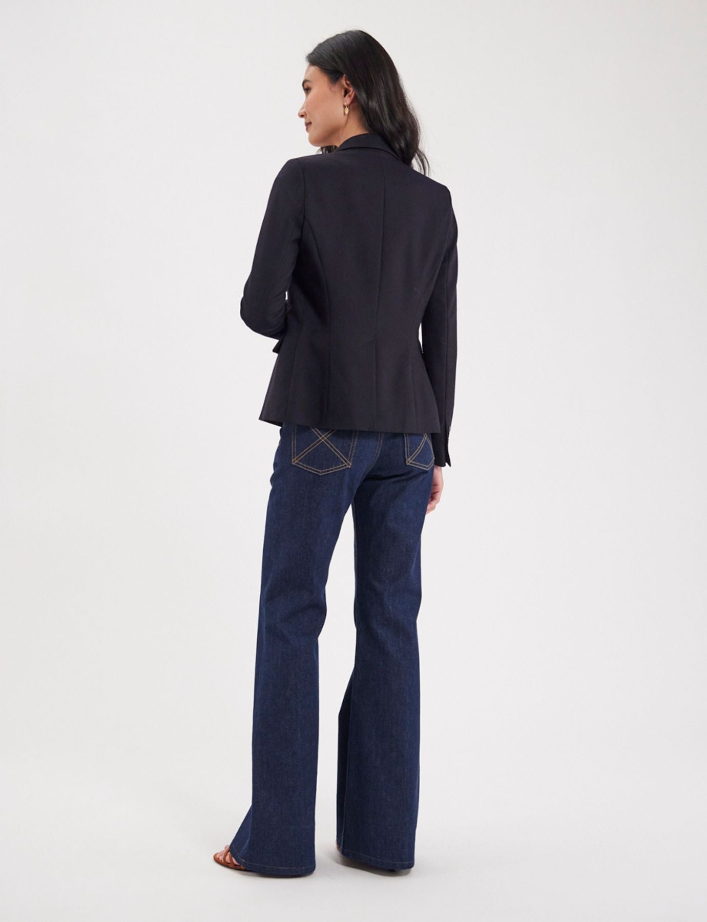 Nicoletta jacket in navy blue wool