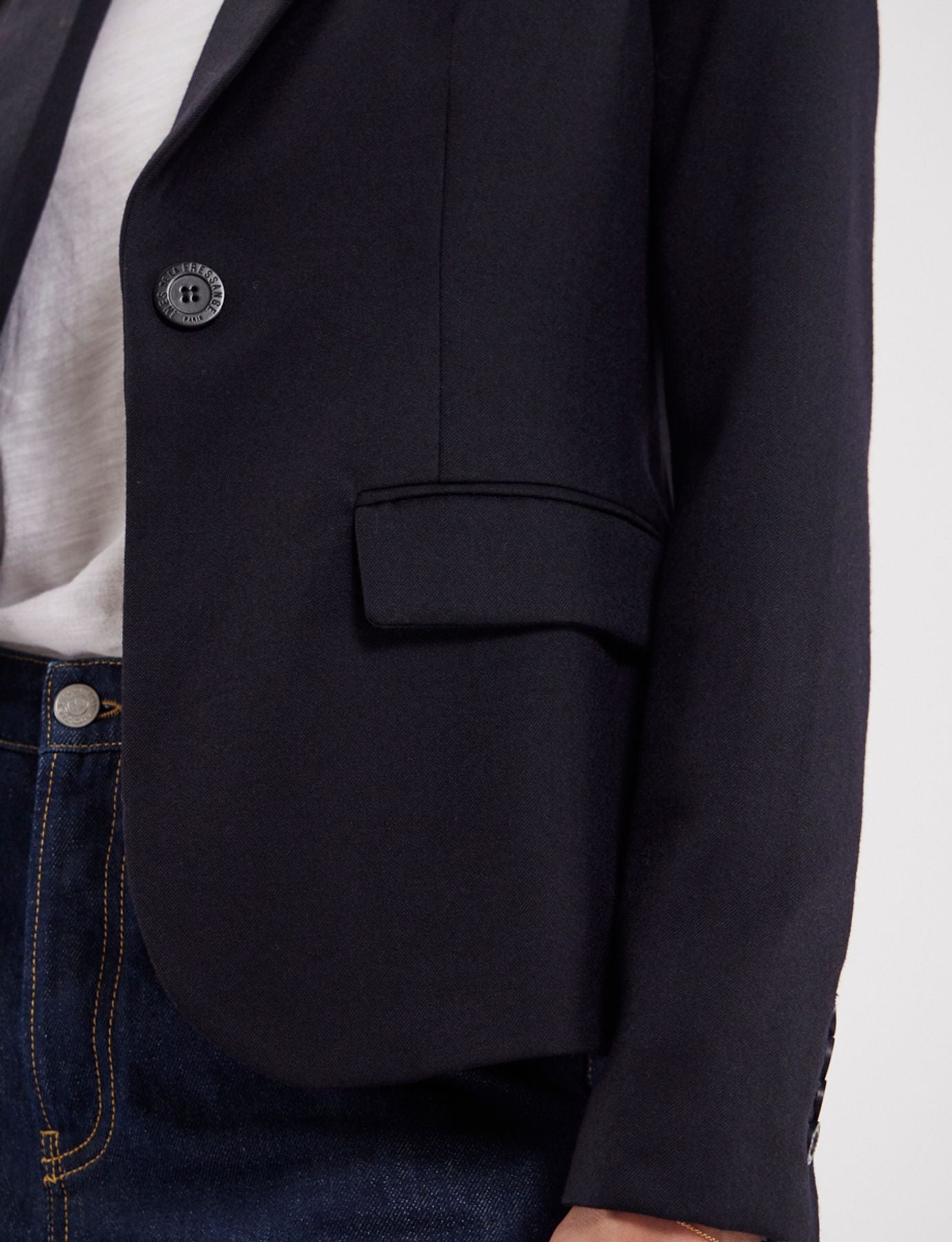 Nicoletta jacket in navy blue wool