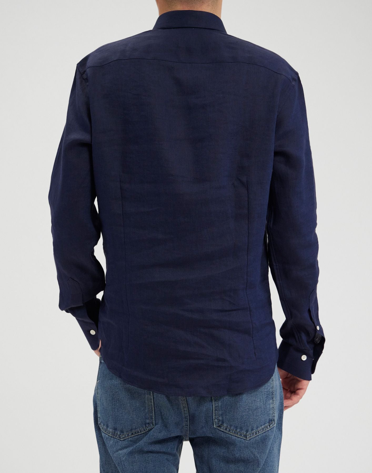 shirt-for-men-olivier-in-linen-navy-blue